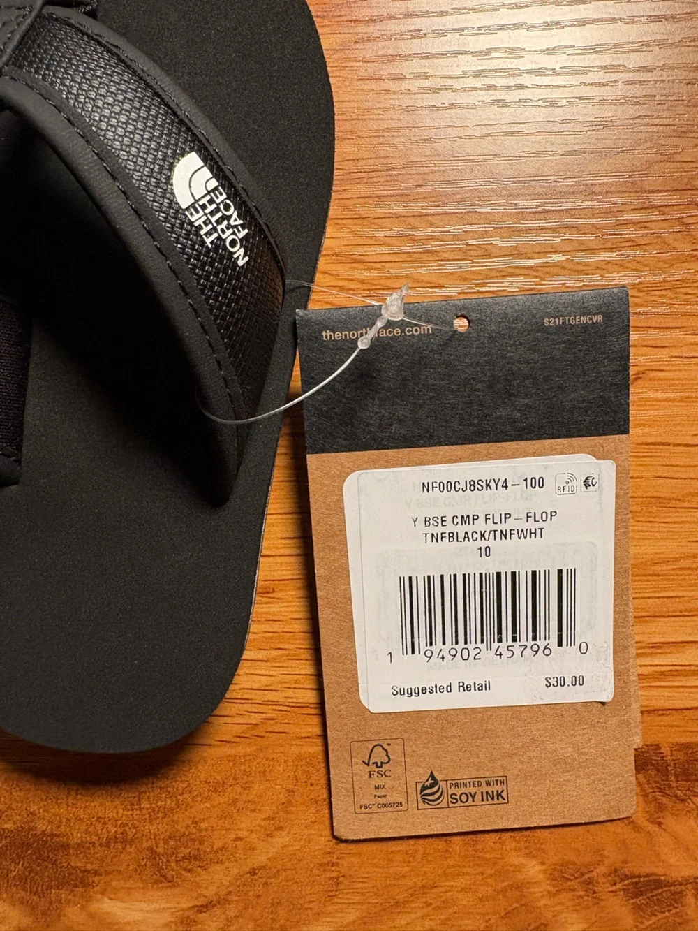 The North Face Black Slide Sandals with Logo